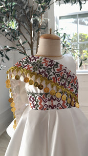 New White kids Tatreez Dress
