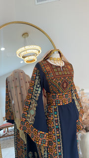 New Navy Blue Kasab Malika Thobe