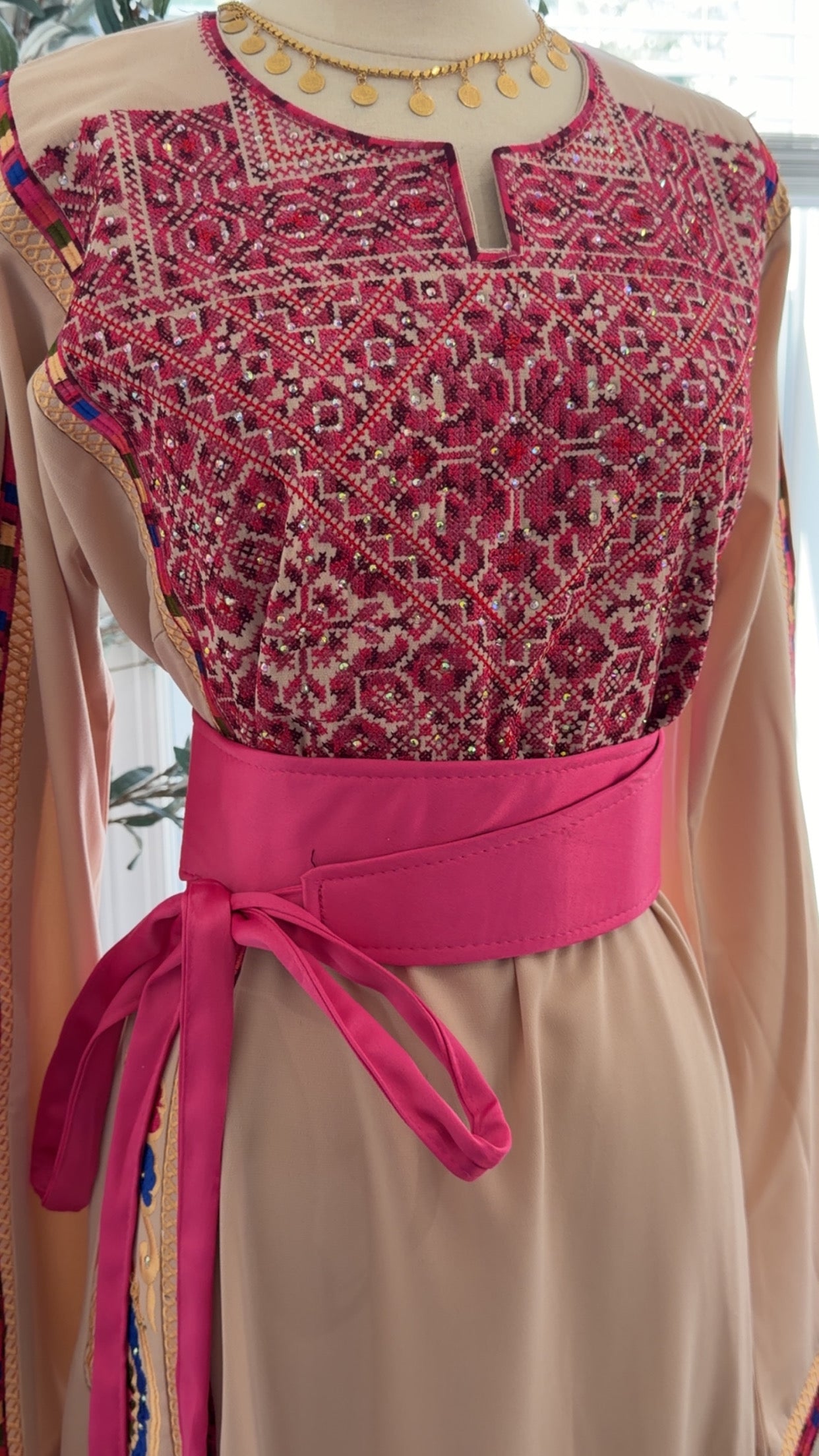 New Pink Kashmir Belt
