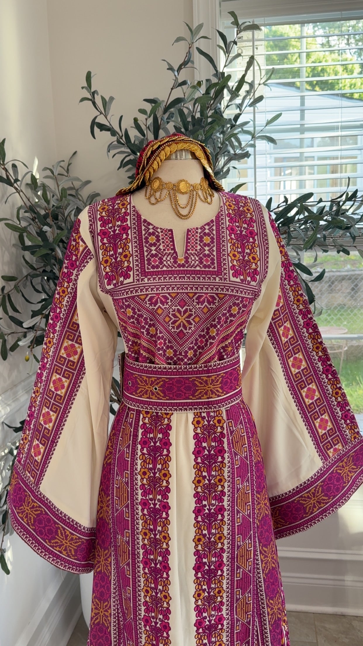 New Pink embroidered Thobe