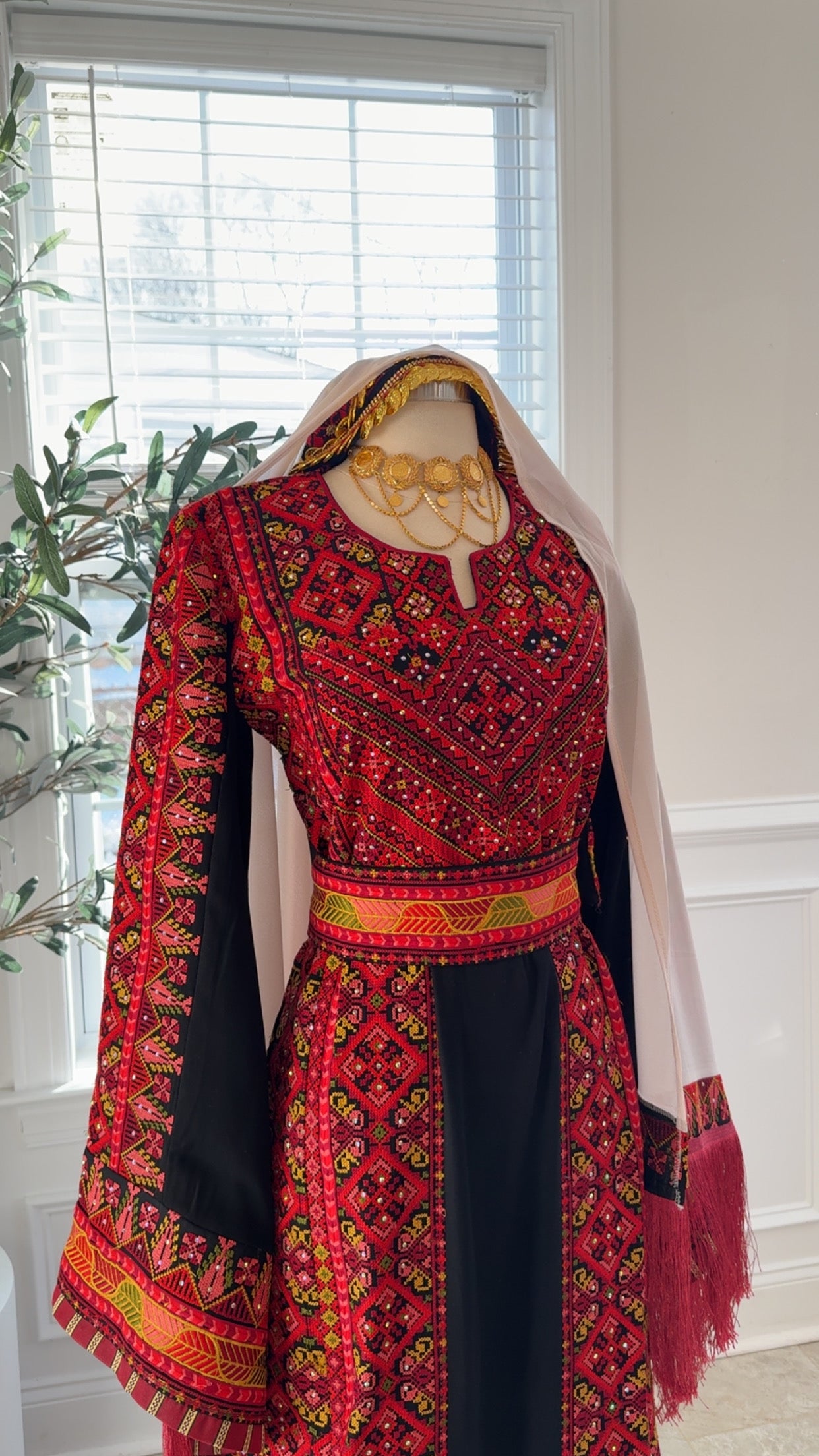 New Black Heavily embroidered Thobe