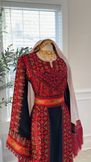 New Black Heavily embroidered Thobe