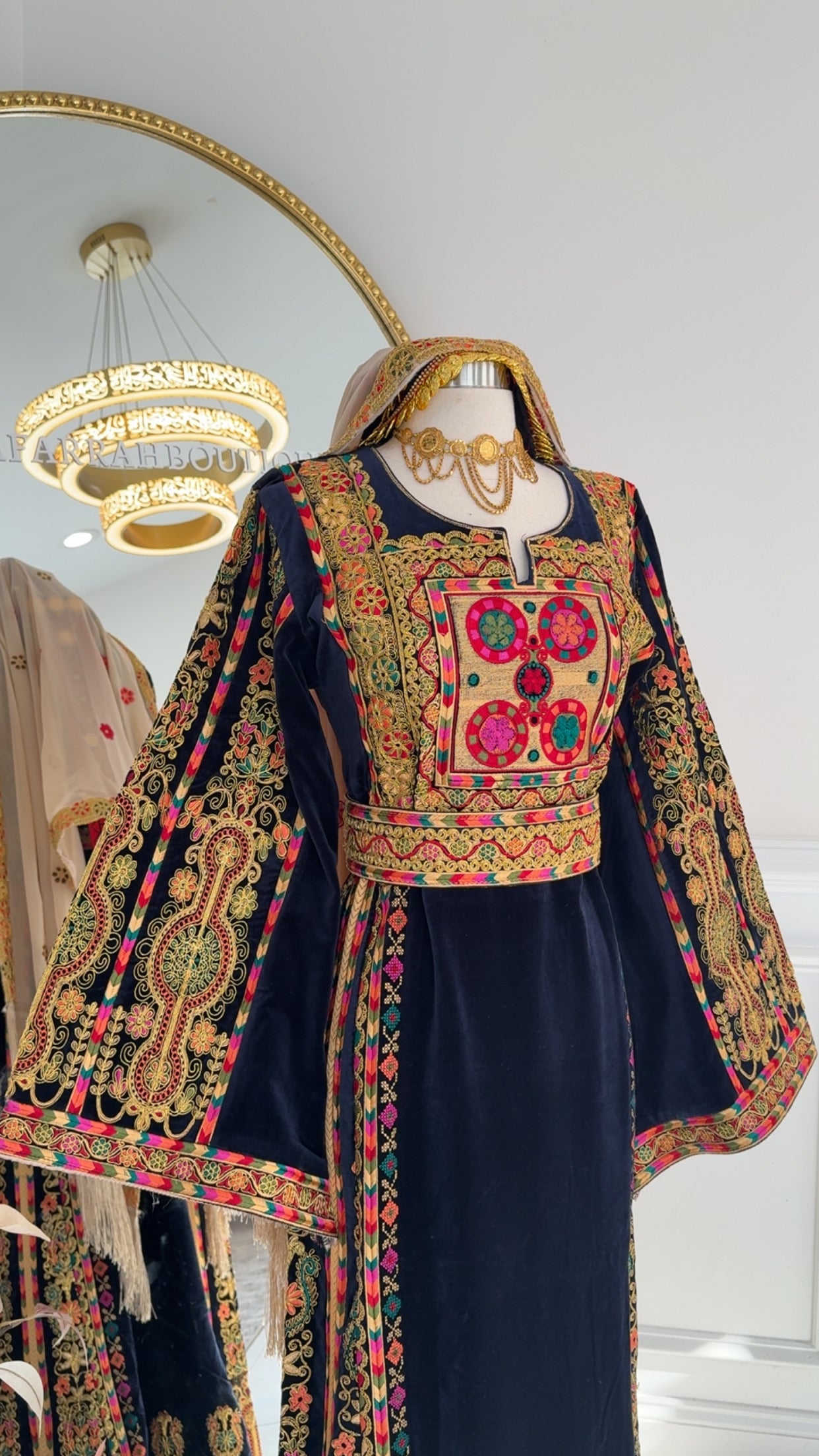 New Navy Velvet Kasab Thobe Sale