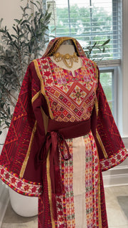 New Maroon Falahi Sabayel Thobe