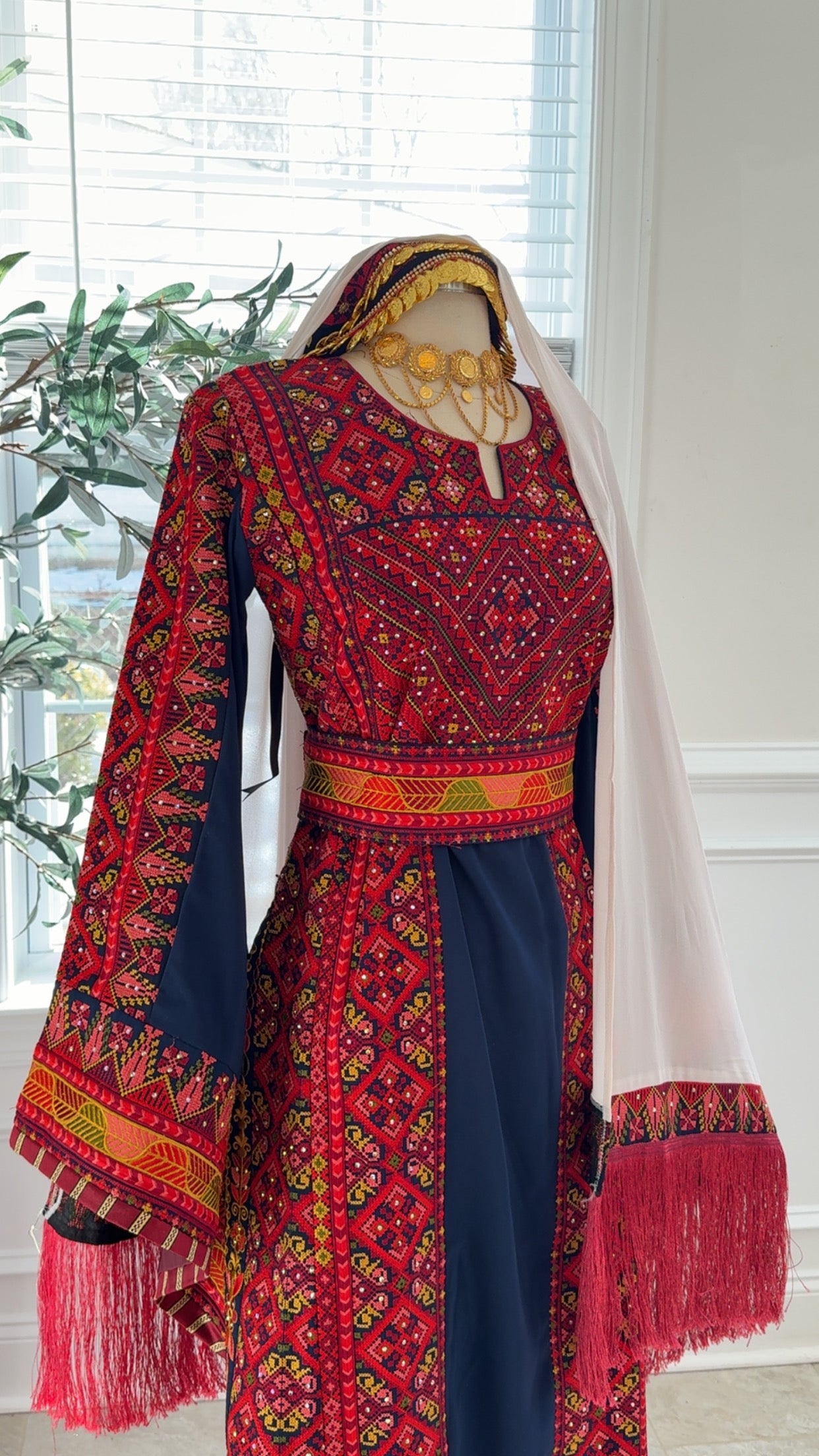 New Navy Heavily embroidered Thobe