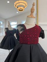 Load image into Gallery viewer, Red kids Tatreez Dress Preorder
