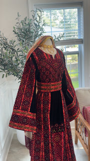 New Black Velvet Thobe
