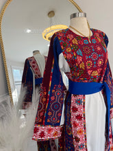 Load image into Gallery viewer, Blue &amp; Red Embroidered Thobe Sale
