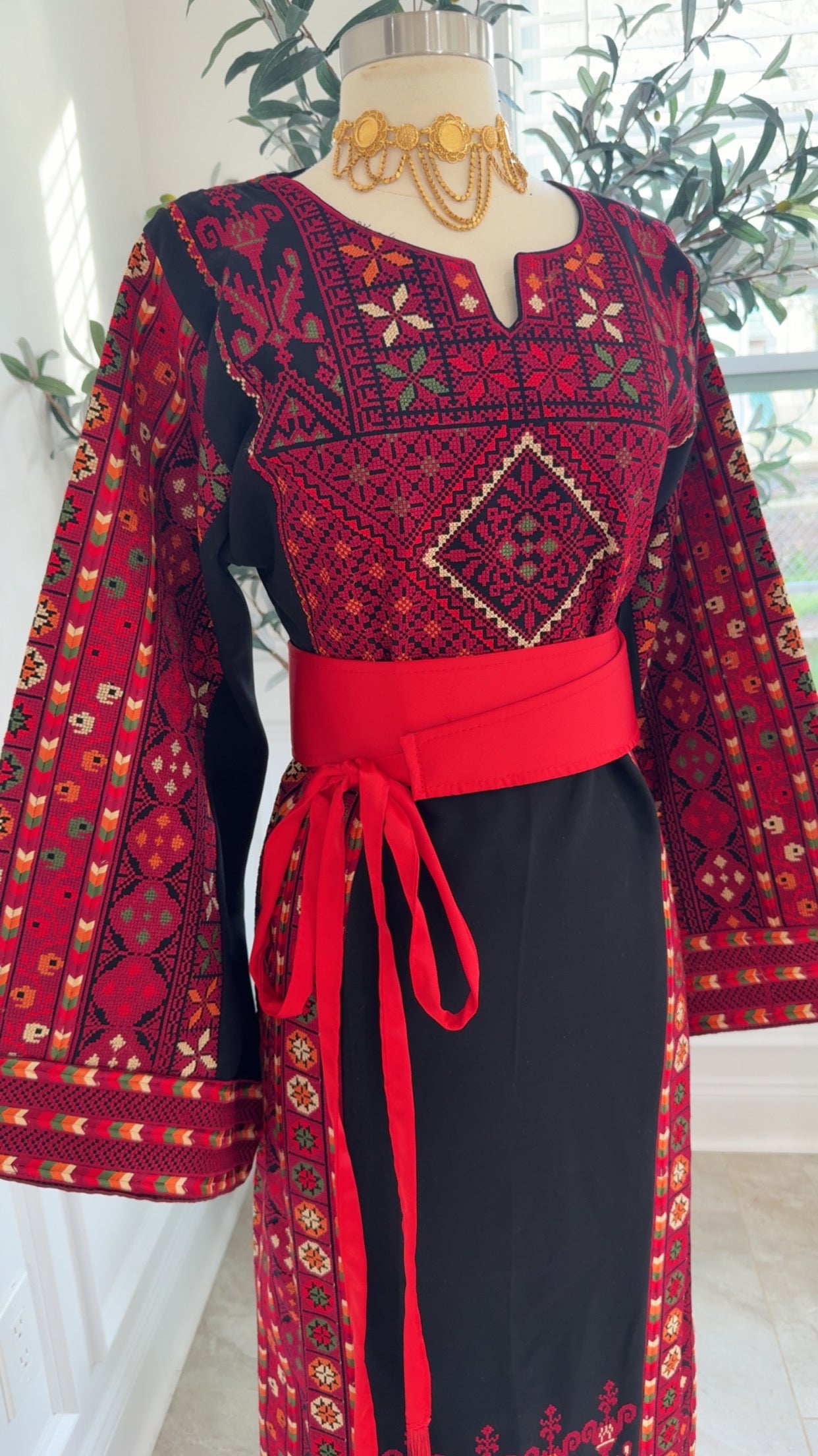 Solid Red Kashmir Belt