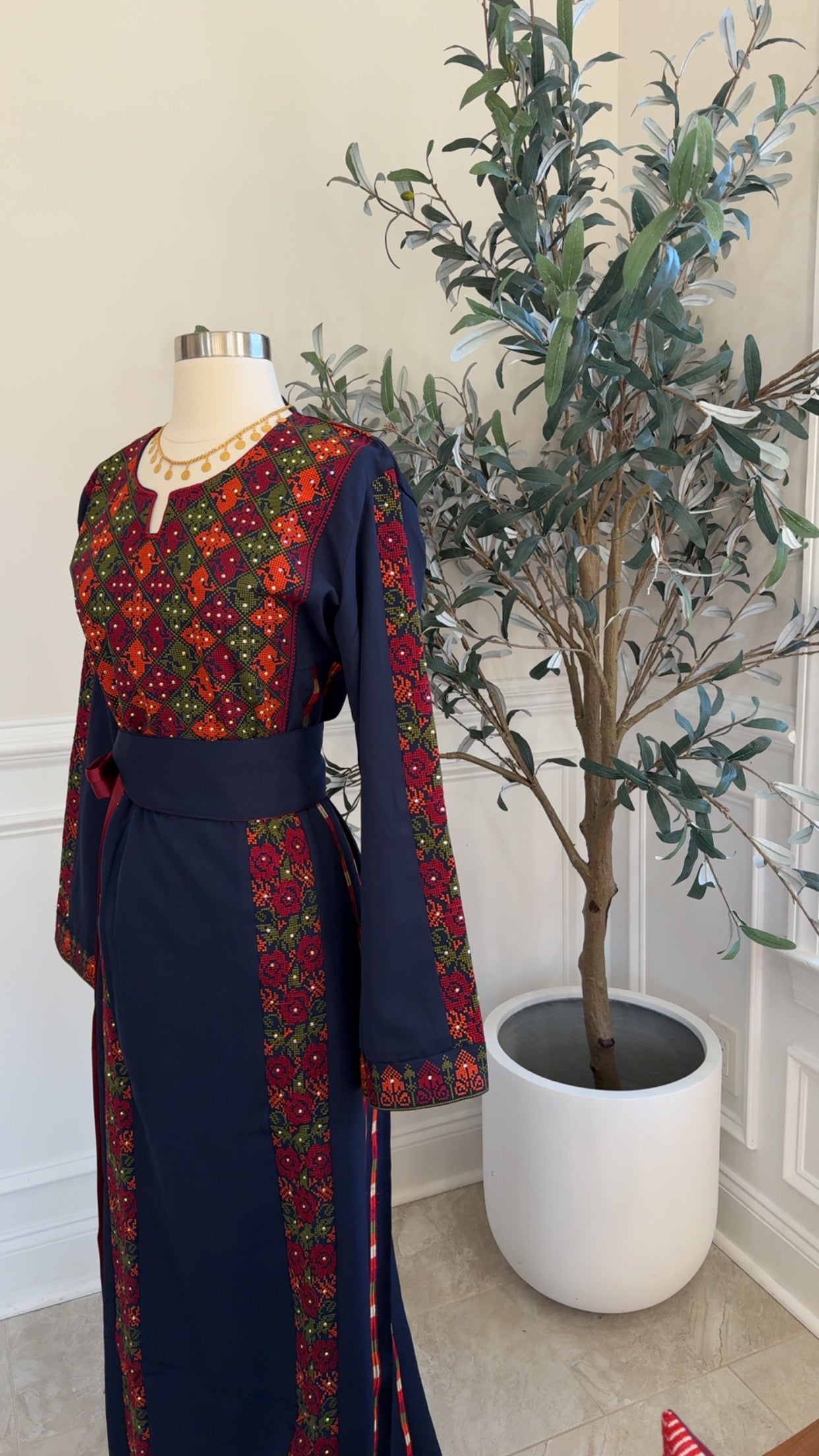 New Floral Manajel Tatreez Dress
