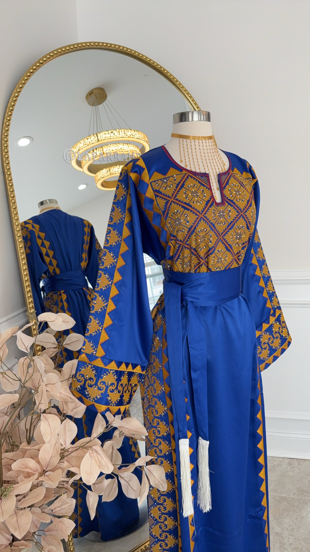 New Blue Silk Tatreez Dress