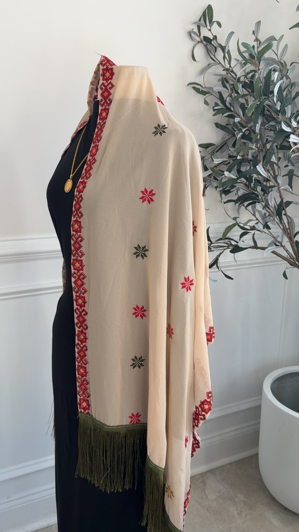 New Red Tatreez Khirka