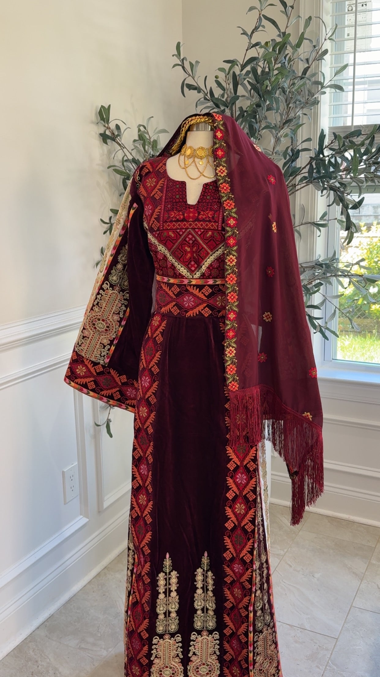 New Maroon Khirka / Scarf