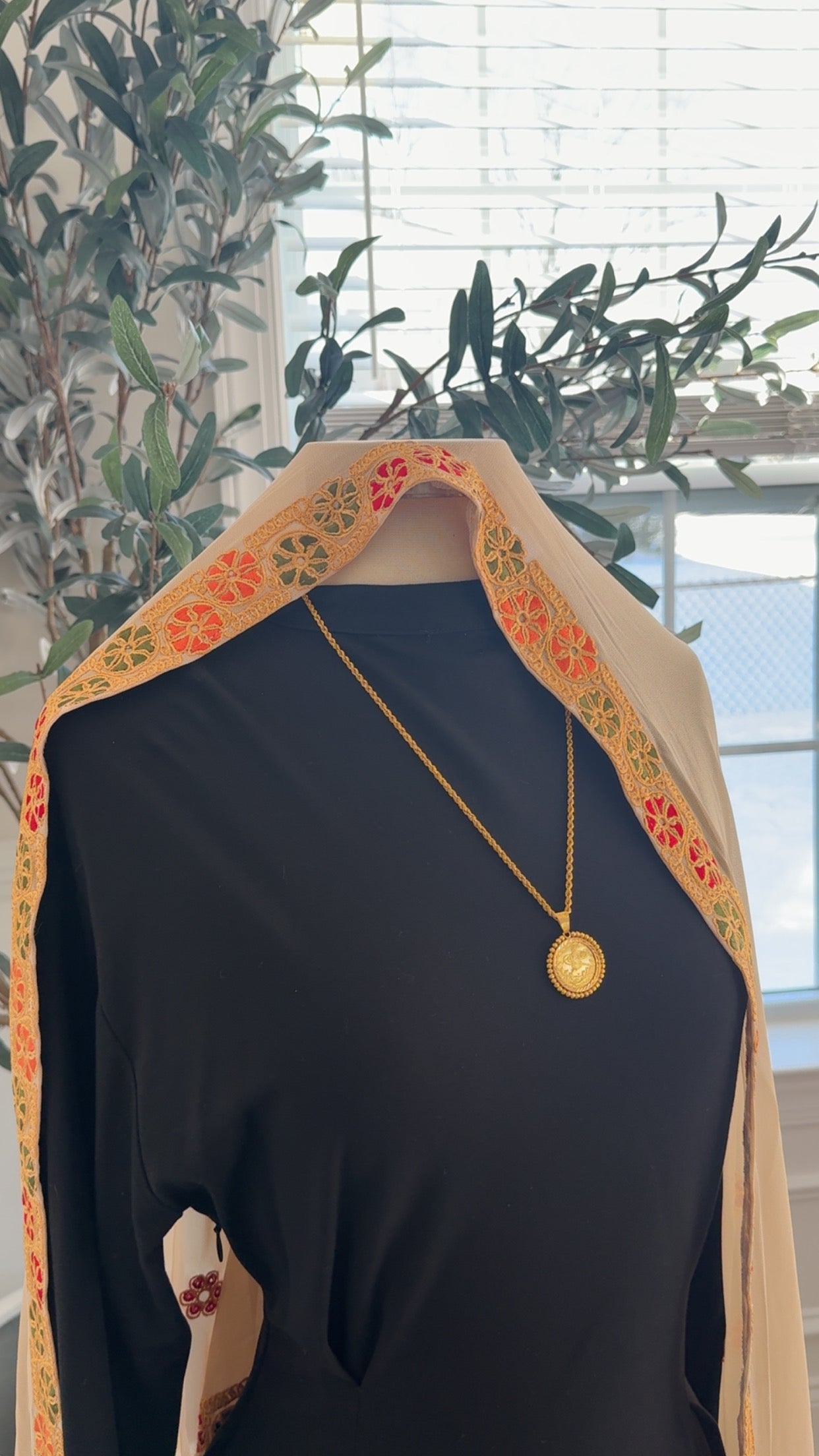 New Beige Floral Khirka