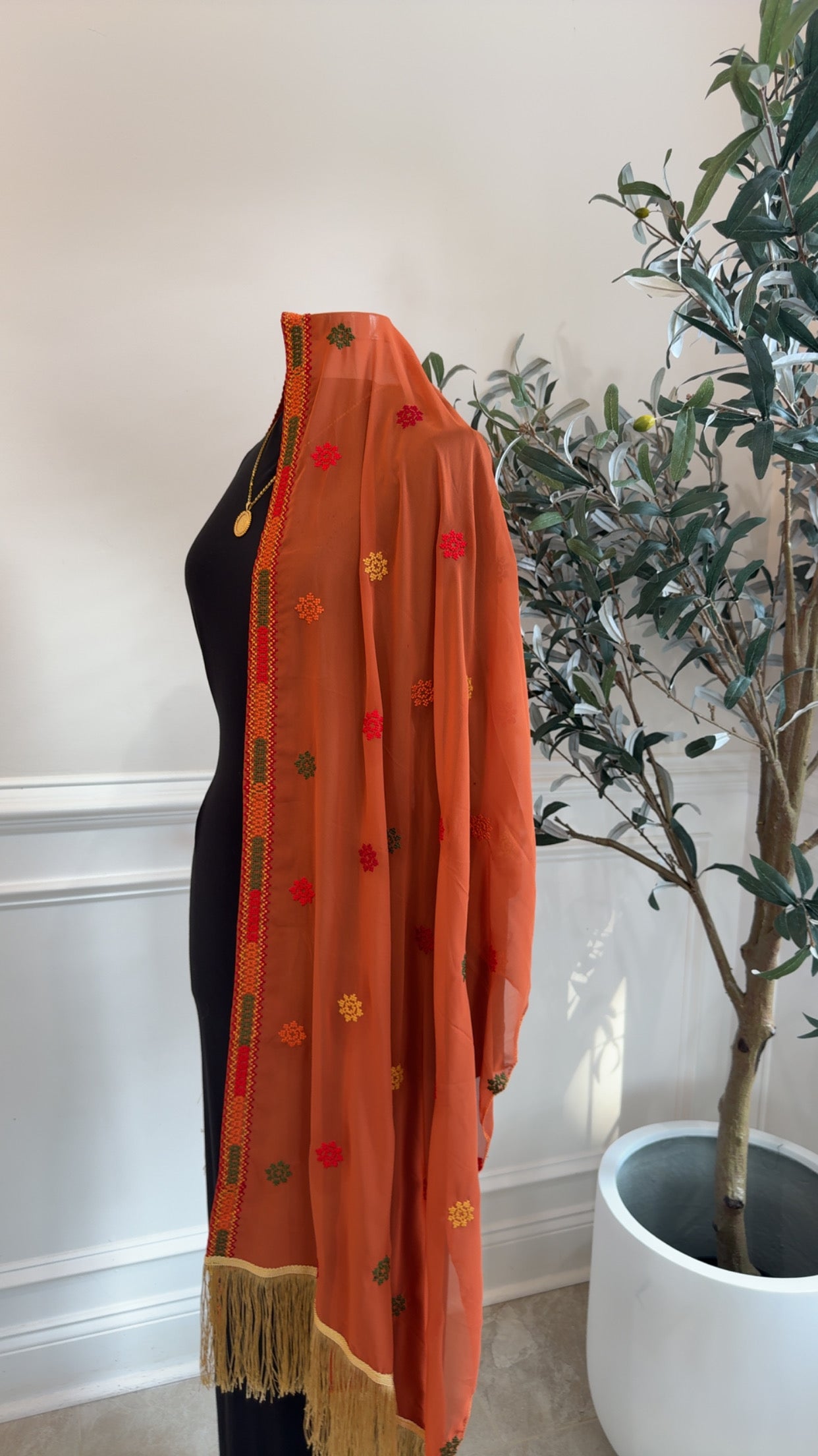 New Orange embroidered khirka