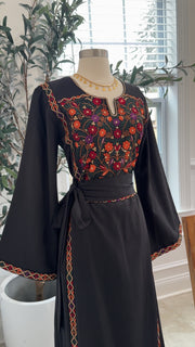 New Simple Floral Tatreez Dress