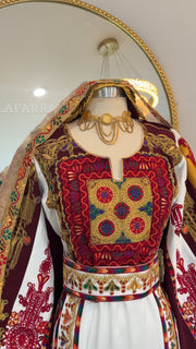 New White Silk Malika Thobe