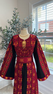 New Red Embroidered Thobe