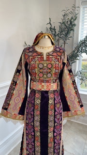 New Purple Velvet Malika Thobe Sale