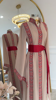 New Beige Tatreez Dress