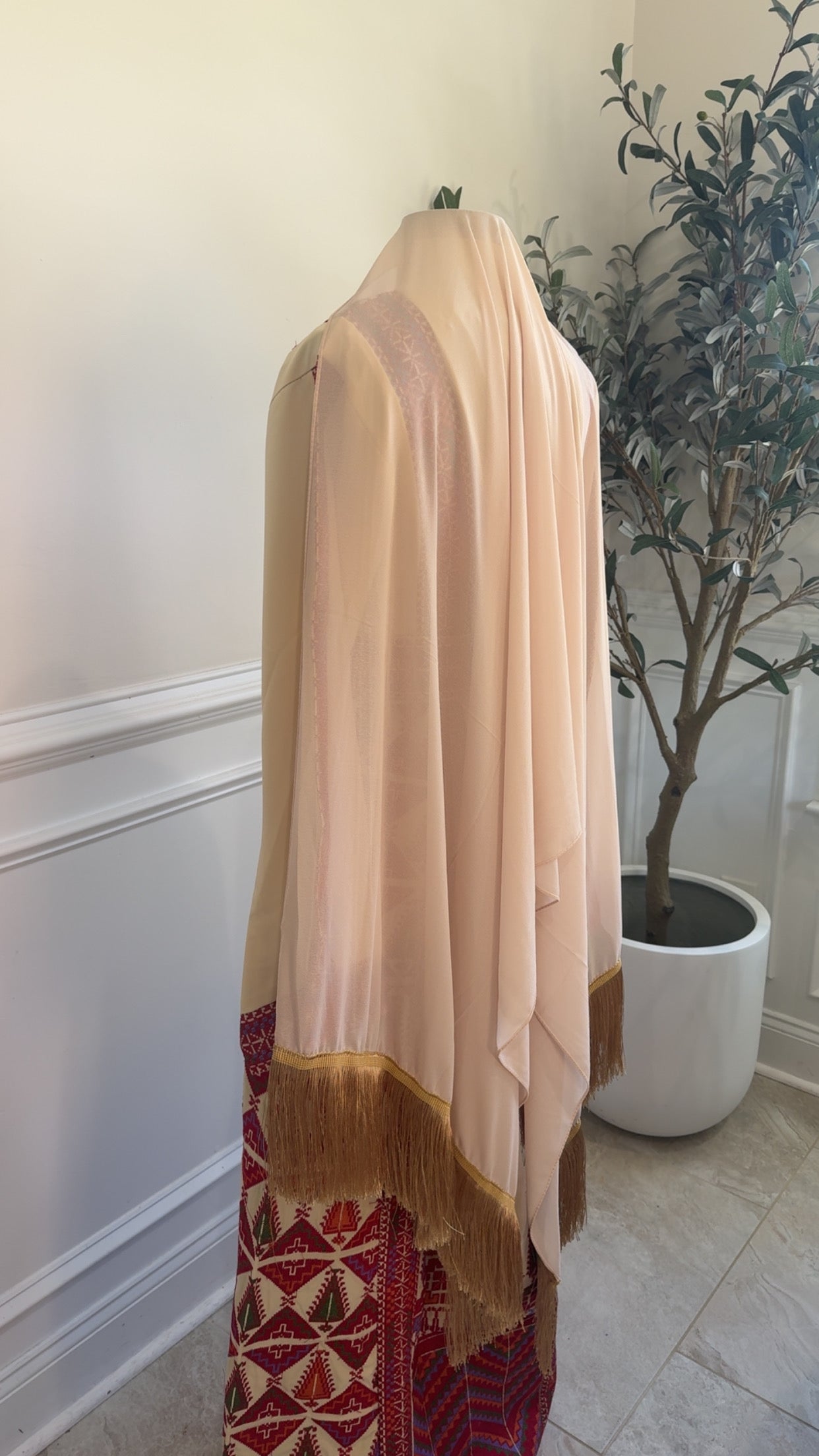 New Beige Khirka with Gold Hadab