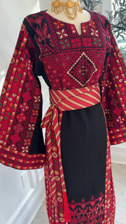 Red & Gold Kashmir Belt
