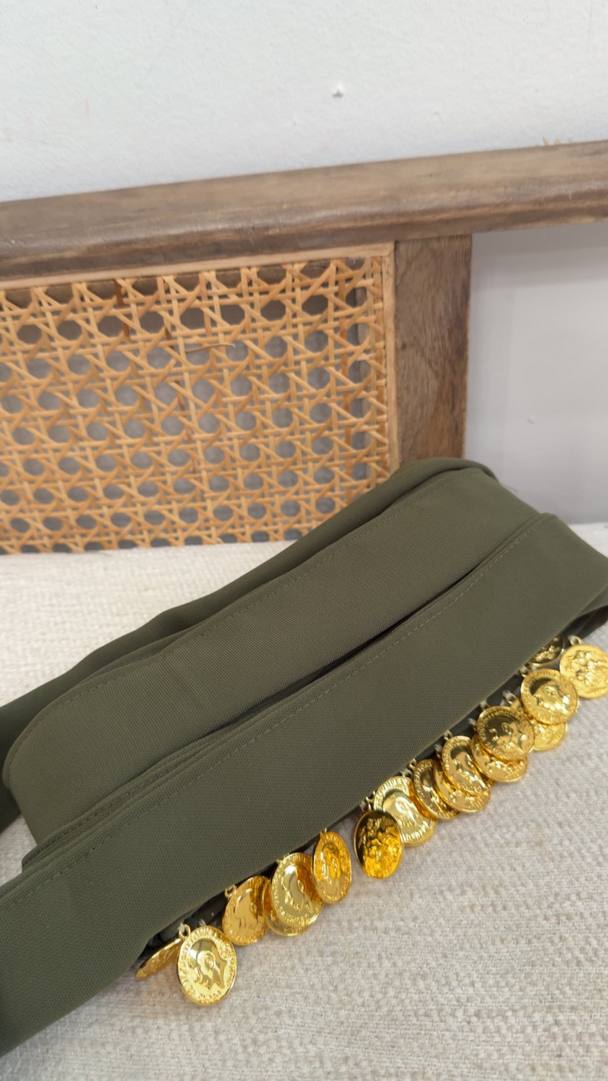 New Olive Green Lira Coin Belt