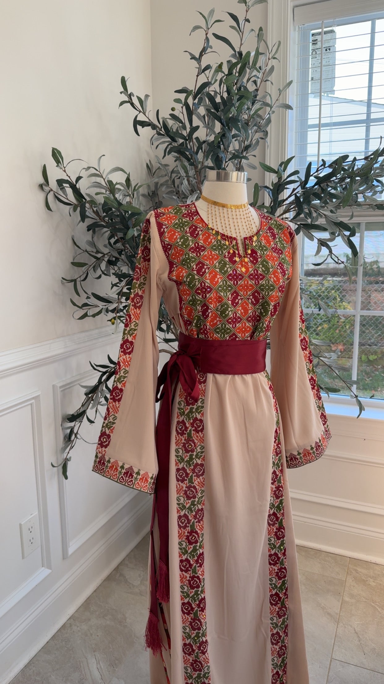 New Floral Manajel Tatreez Dress