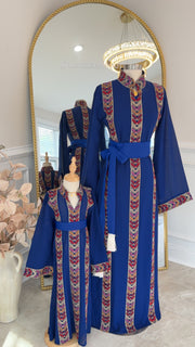 New Blue Kids Tatreez Dress