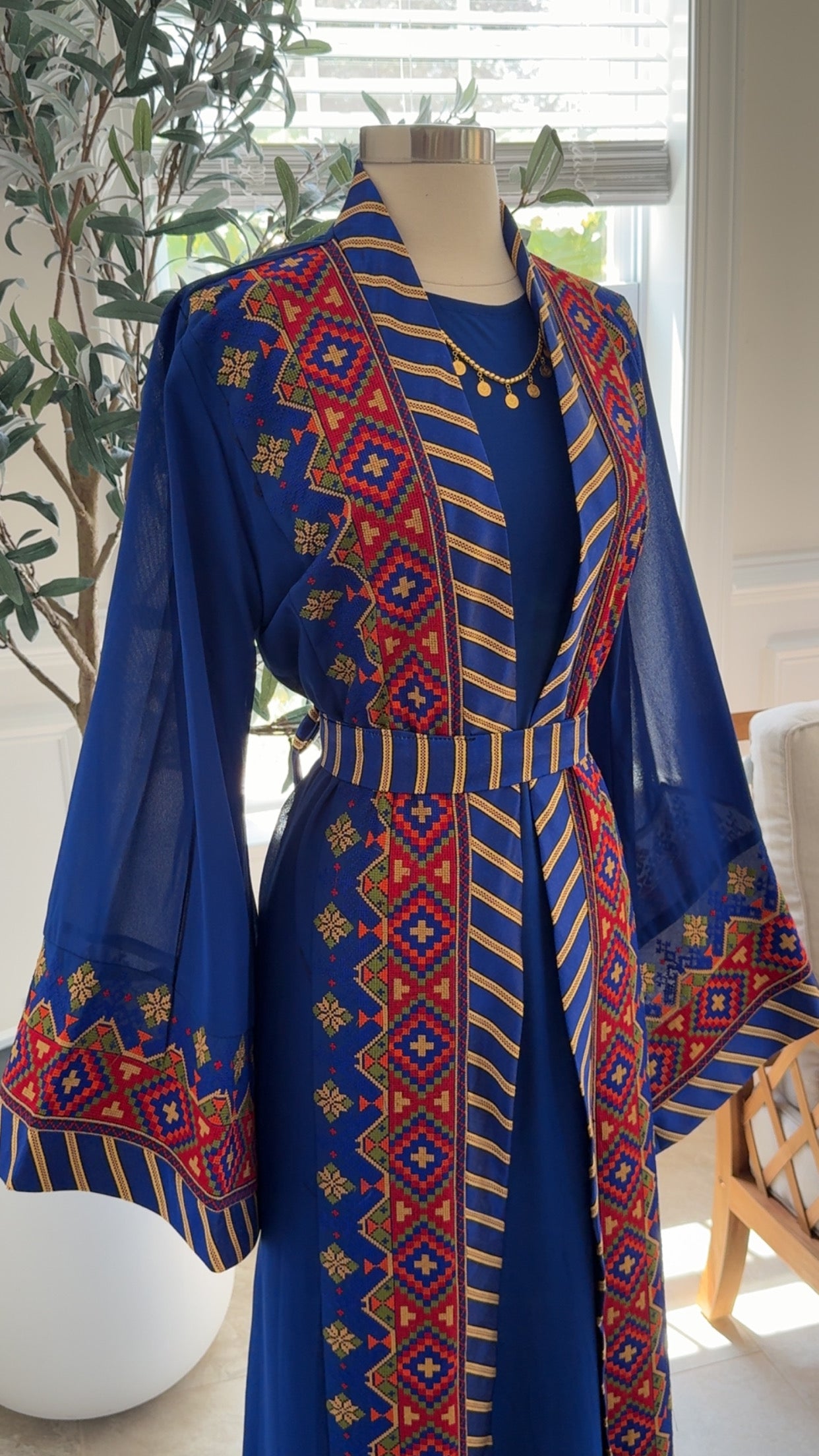New Blue Kashmir Abaya