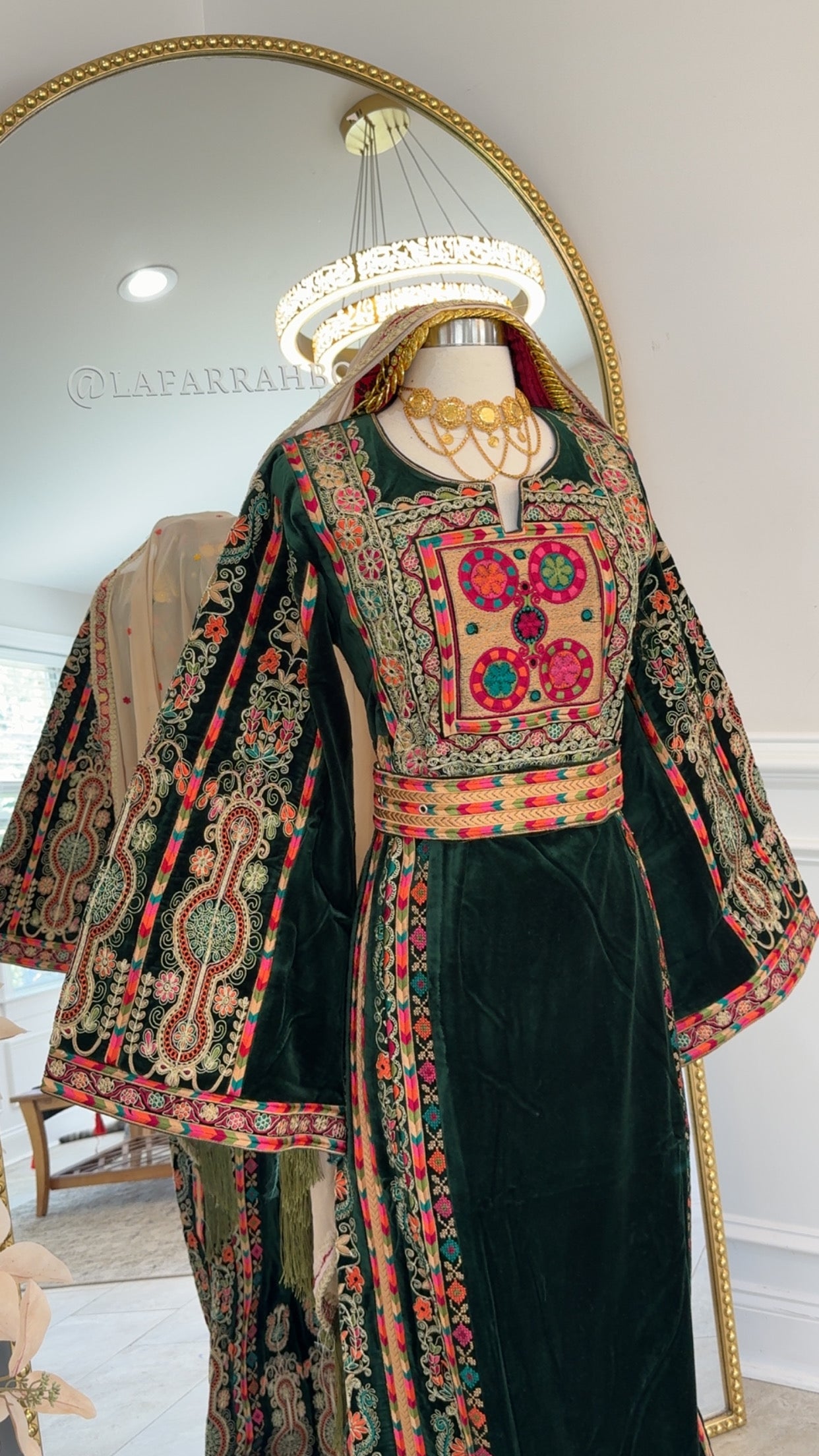 New Green Velvet Malika Thobe