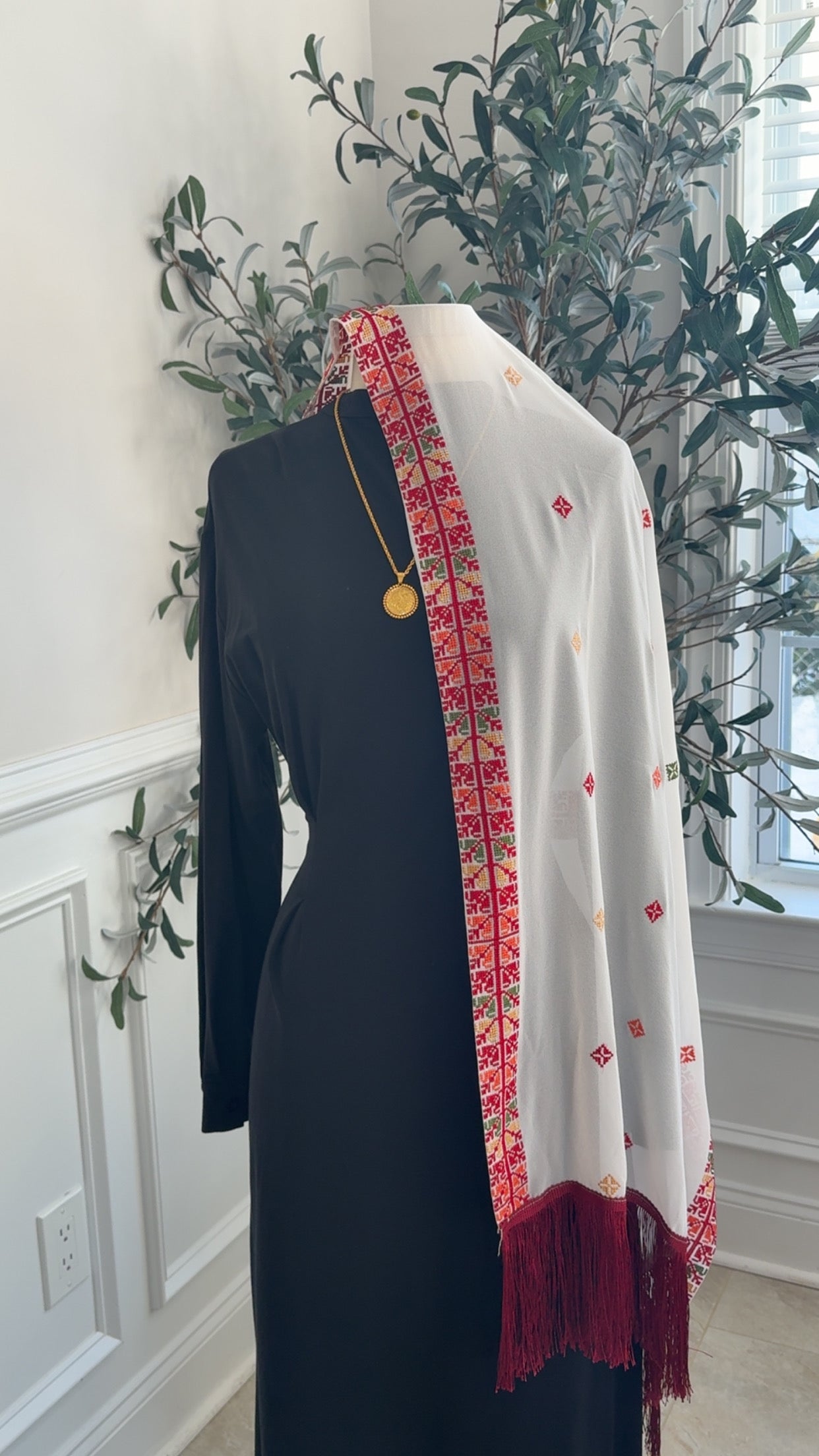 New Red Tatreez Khirka