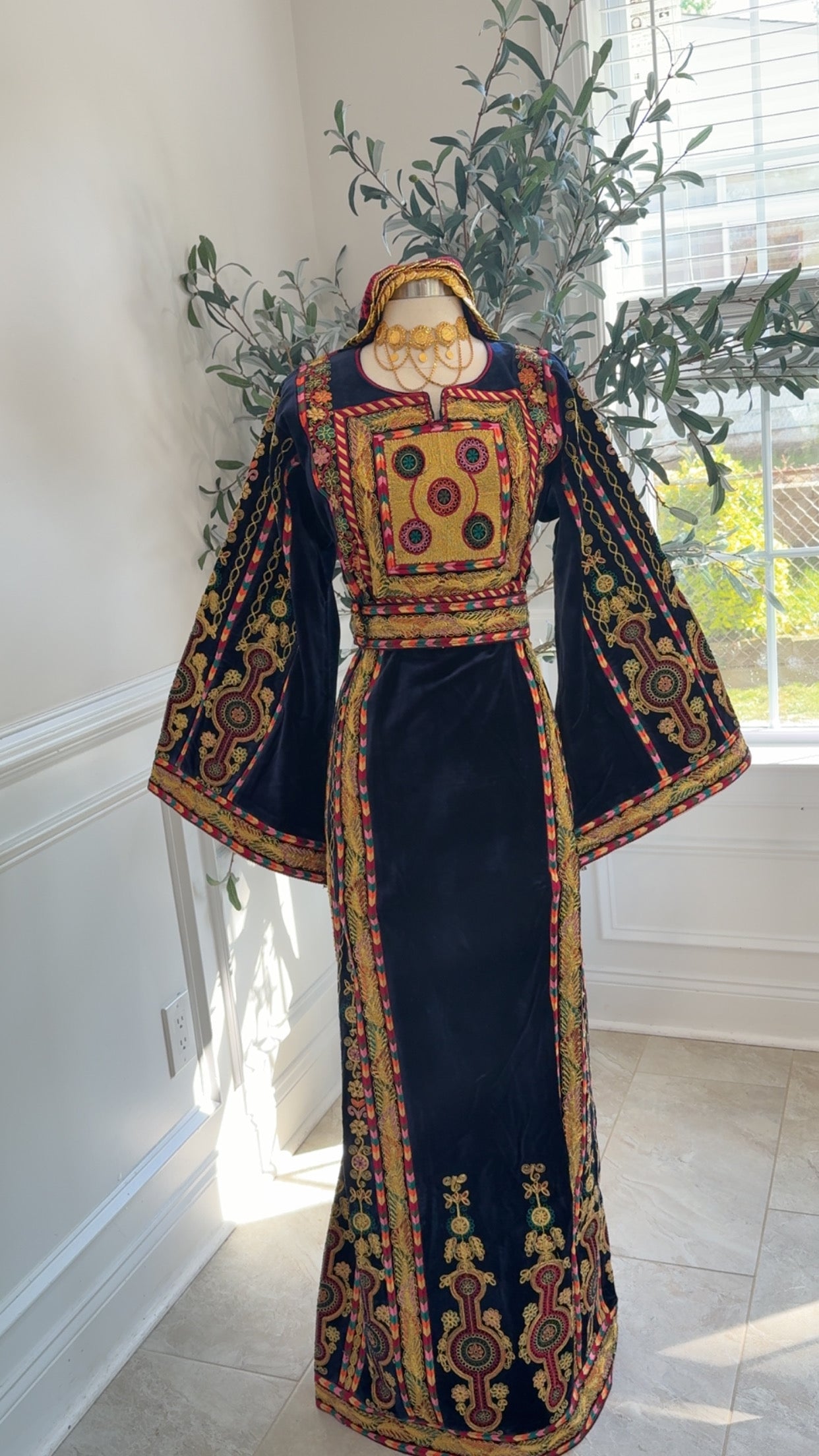New Navy Velvet Malika Thobe