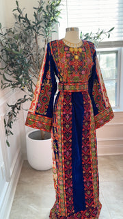 New Royal Blue Malika Velvet Thobe Sale