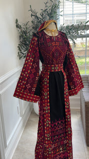 New Maroon Heavily embroidered Thobe