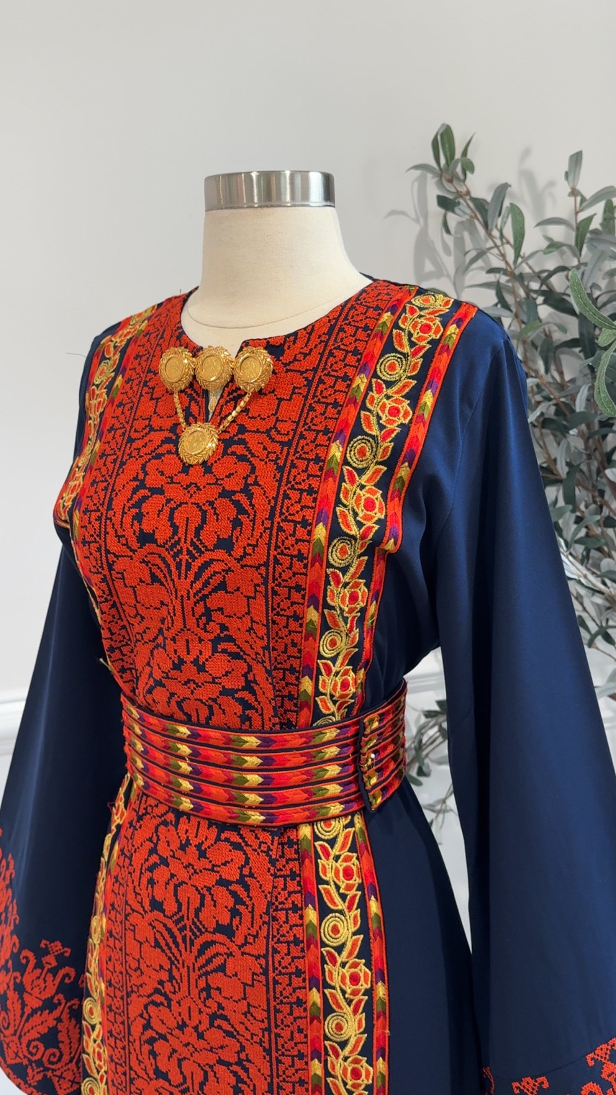 New Navy Tatreez Dress