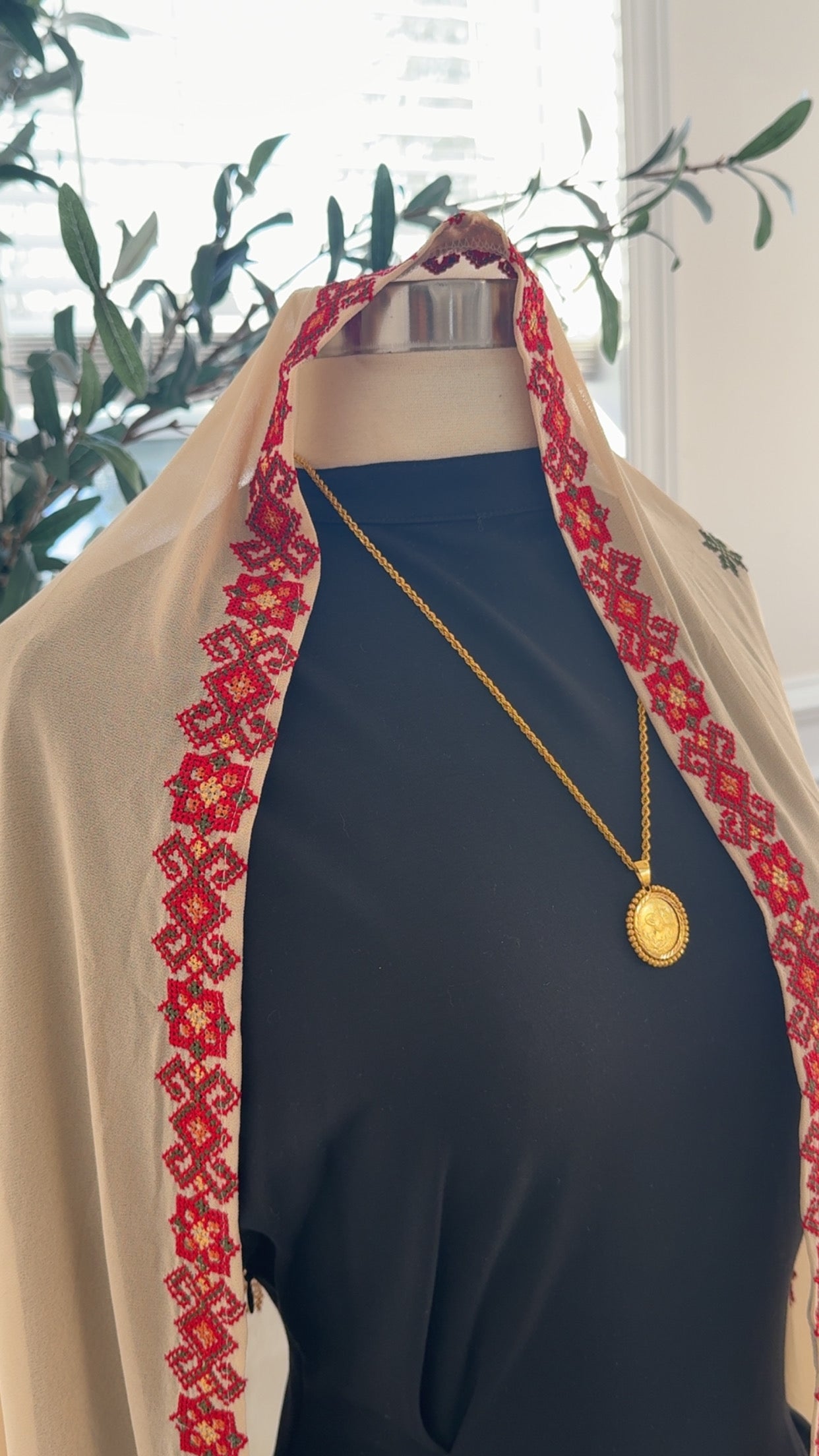 New Red Tatreez Khirka