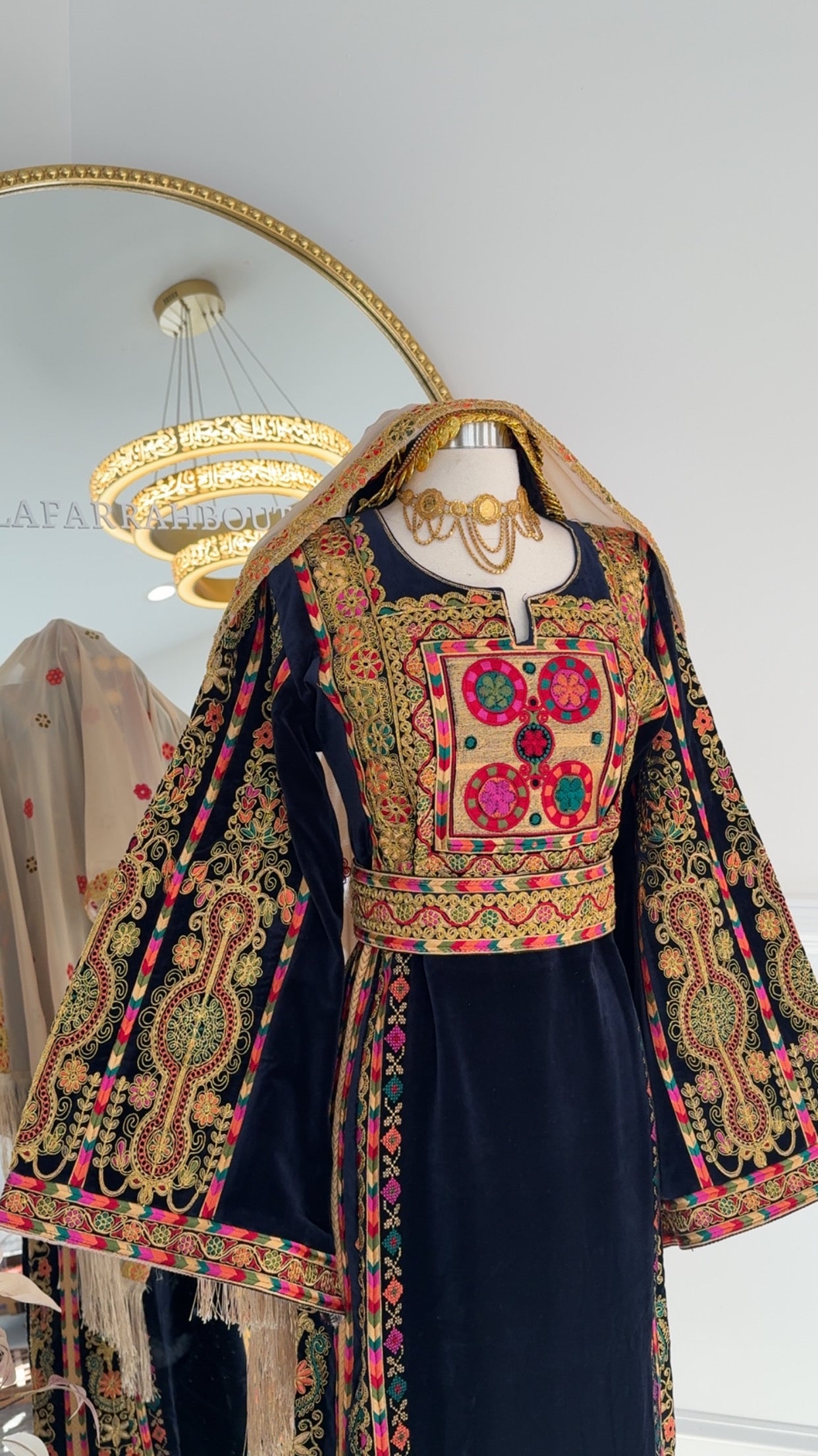 New Navy Velvet Kasab Thobe Sale