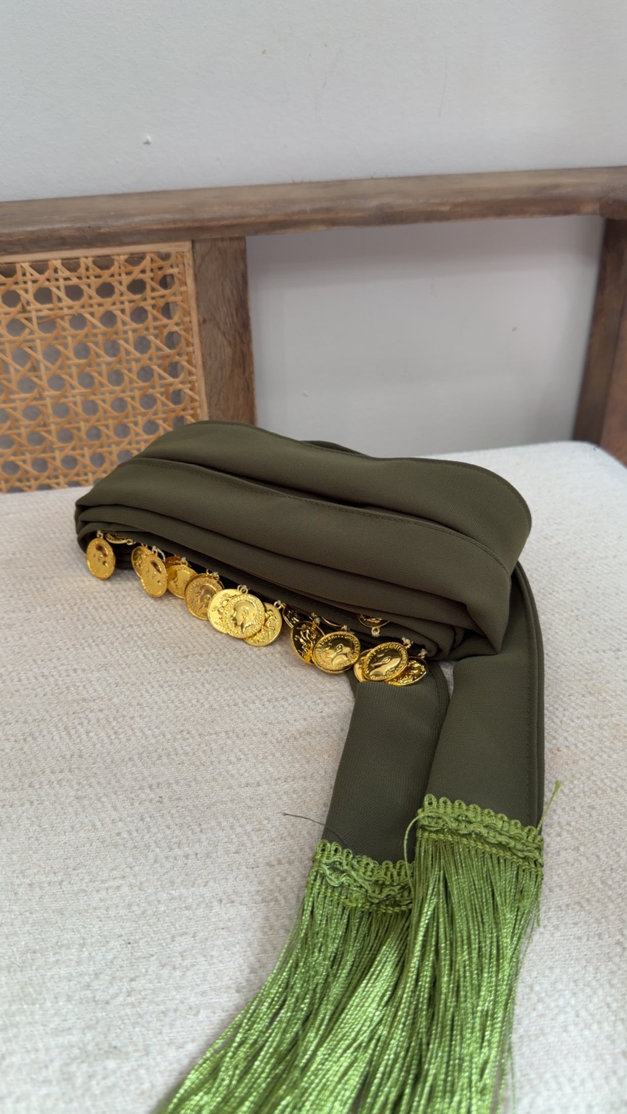 New Olive Green Lira Coin Belt