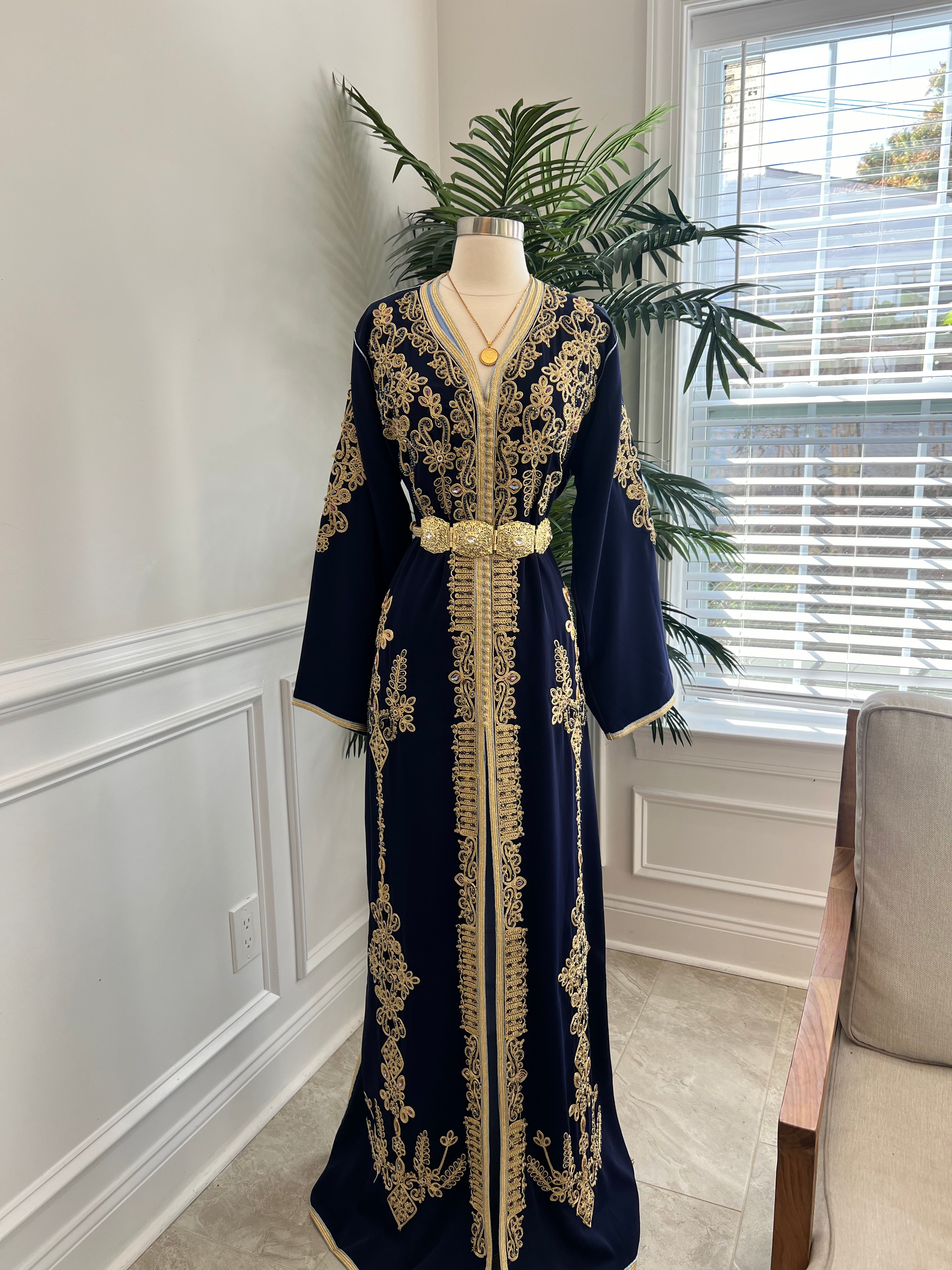 New Navy Blue Kaftan