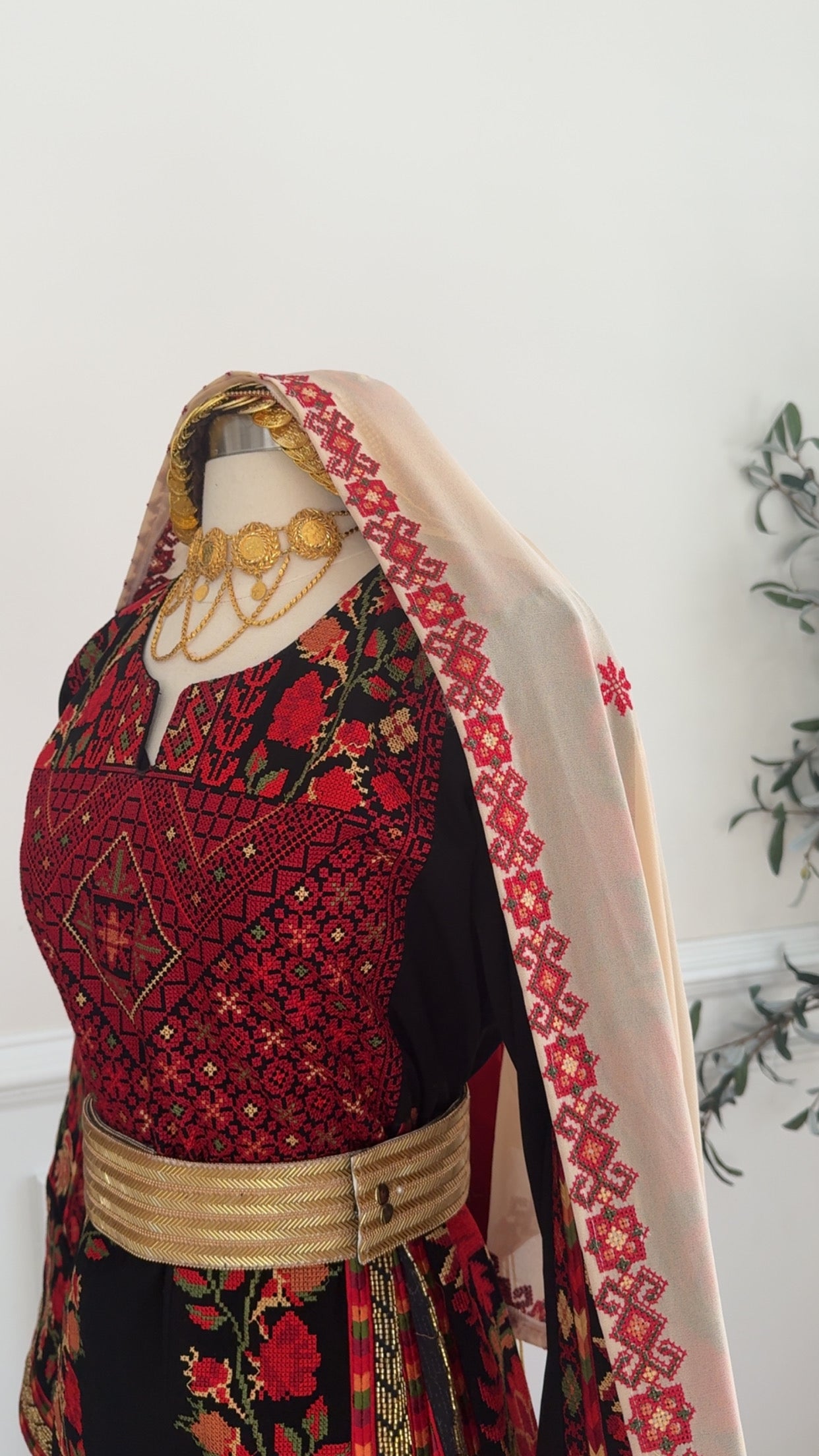 New beige Tatreez Khirka