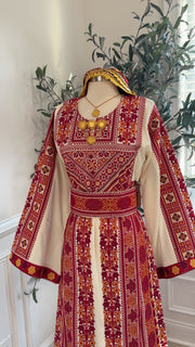 New Red embroidered Thobe