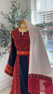 New Navy Heavily embroidered Thobe