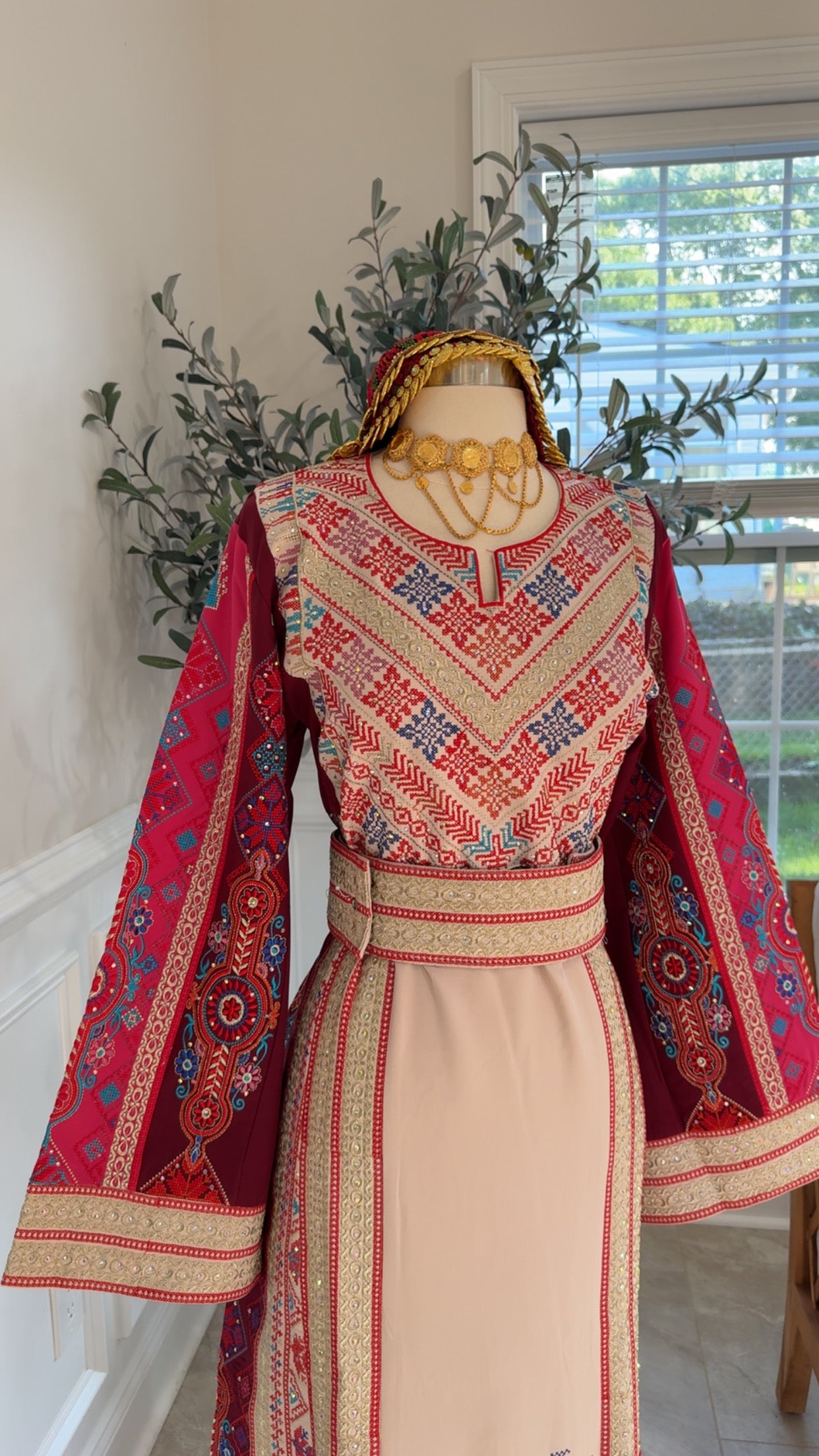 New Beige embroidered Thobe