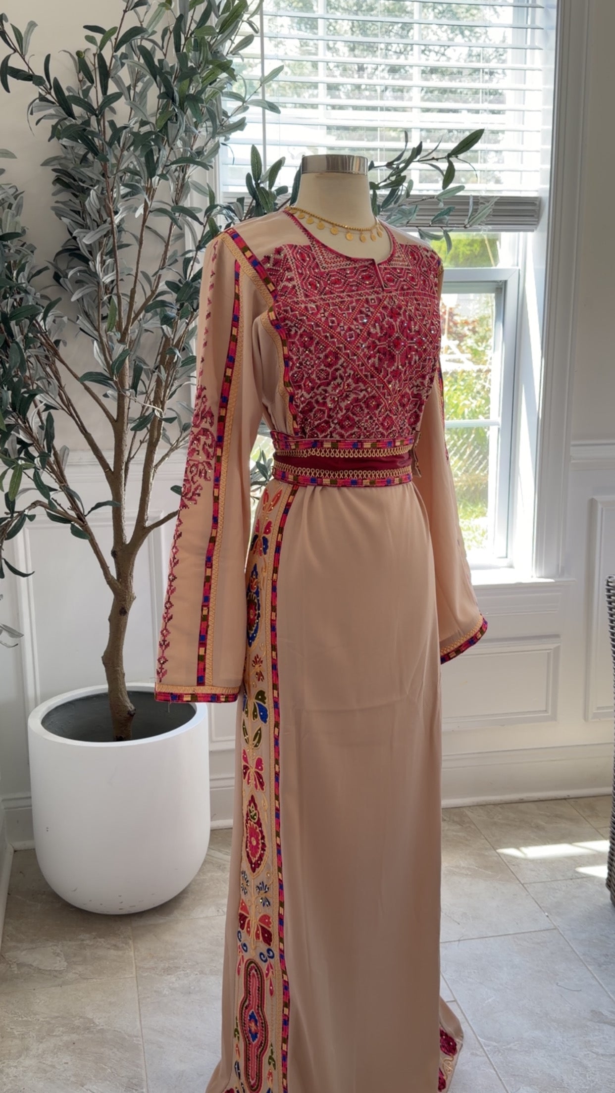 New Pink Tatreez Dress