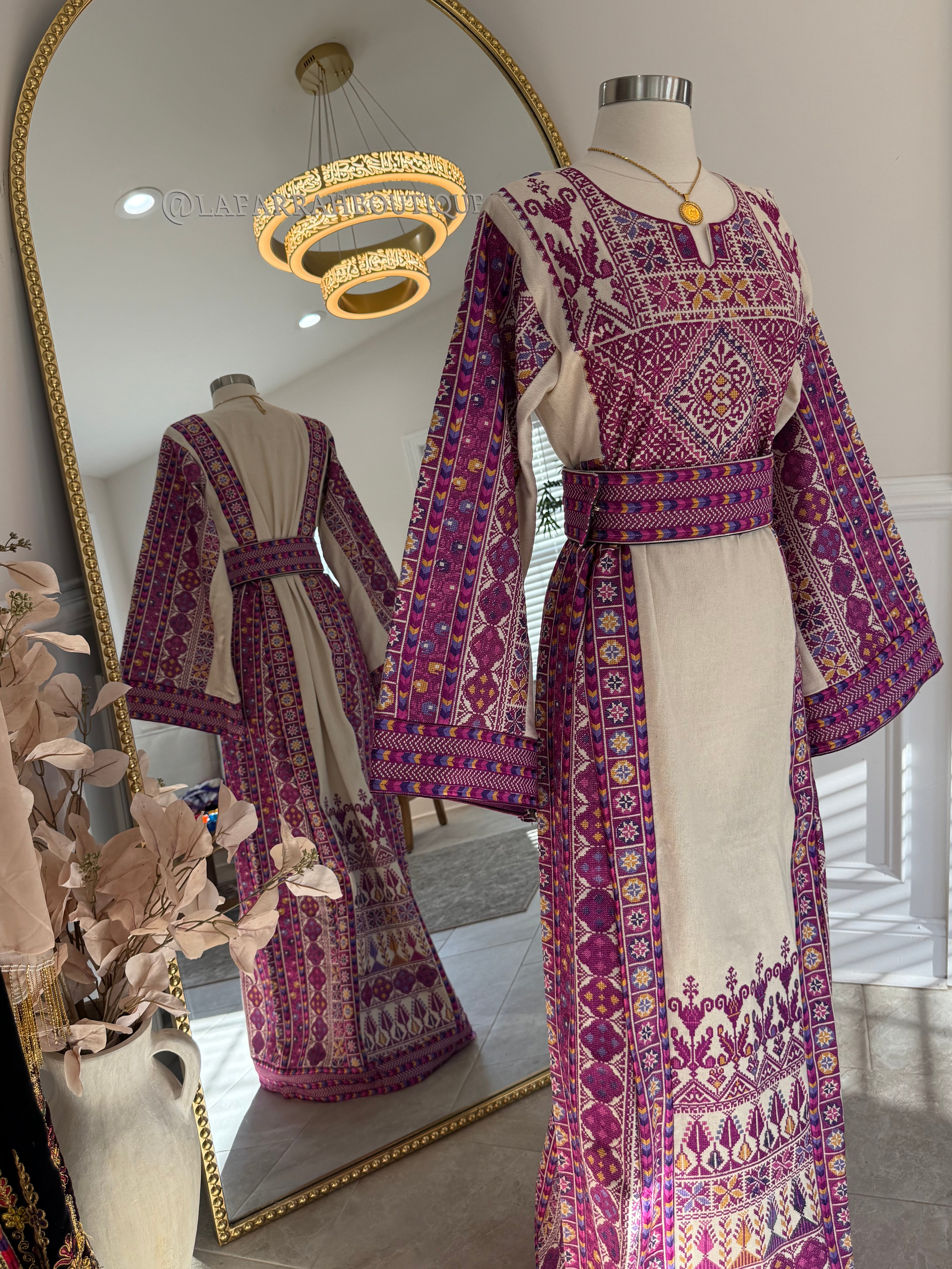 New Purple Heavily embroidered Atameen Thobe