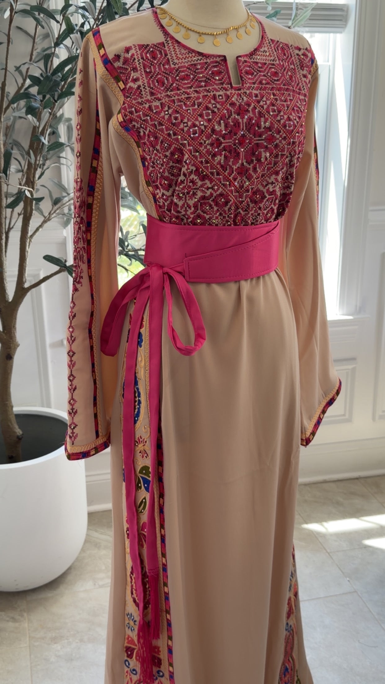 New Pink Kashmir Belt