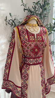 New Red embroidered Thobe