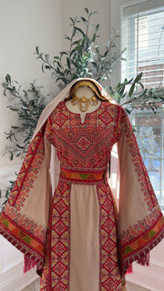 New Beige Heavily embroidered Thobe