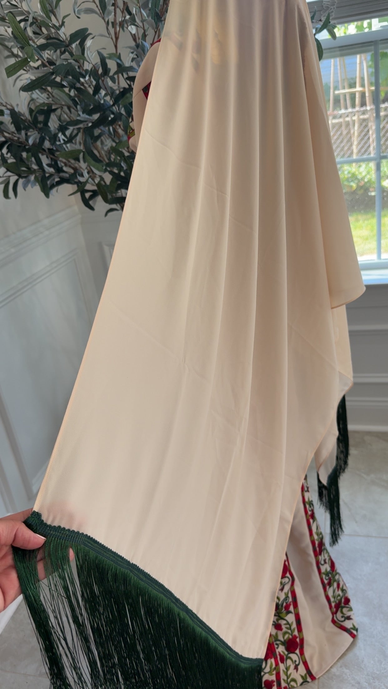 New Beige Khirka with Green